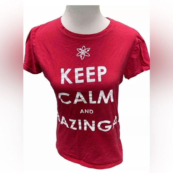 The Big Bang Theory T-Shirt “Keep Calm & Bazinga” Officially Licensed Women’s Sm - Picture 5 of 5